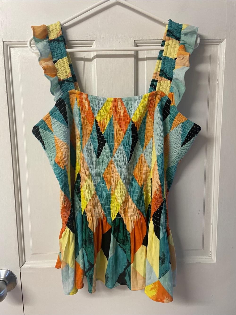 Torrid Peplum Washable Crinkle Gauze Smocked Summer Tank Top women’s size 3X